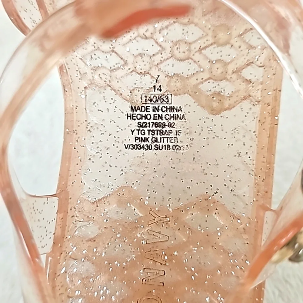 OLD NAVY | Pink Glitter Jelly Sandals
